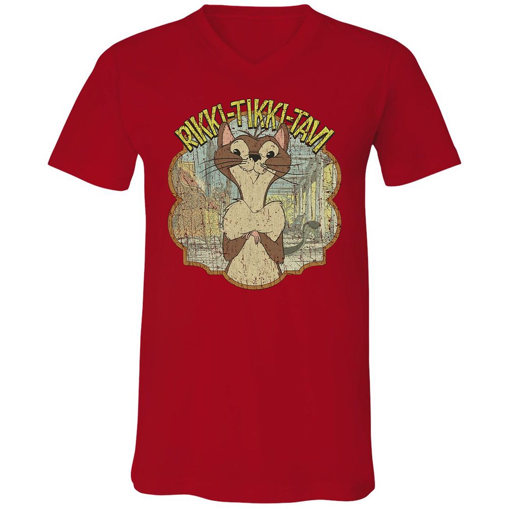 Unisex V-Neck T-Shirt - XW1WCGEK - Red - 3