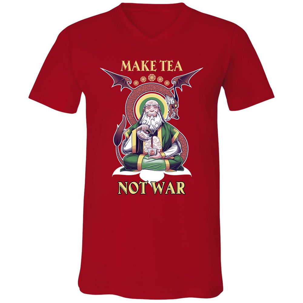 Unisex V-Neck T-Shirt - 859WX3VJ - Red - 3