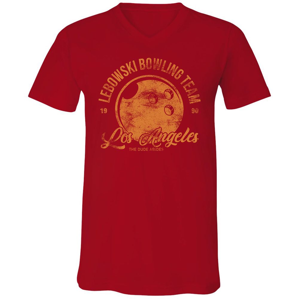 Unisex V-Neck T-Shirt - XC3E8VCH - Red - 3