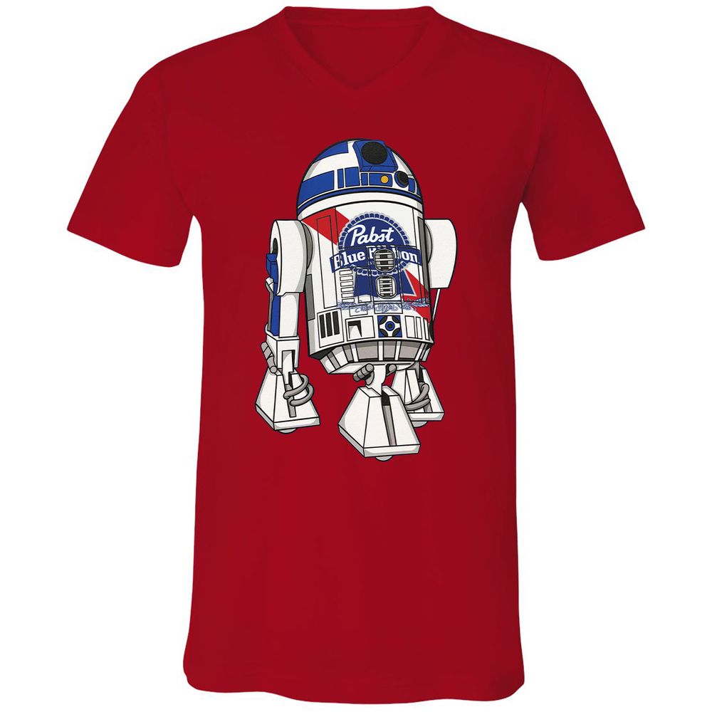 Unisex V-Neck T-Shirt - P7GZ5L2F - Red - 3