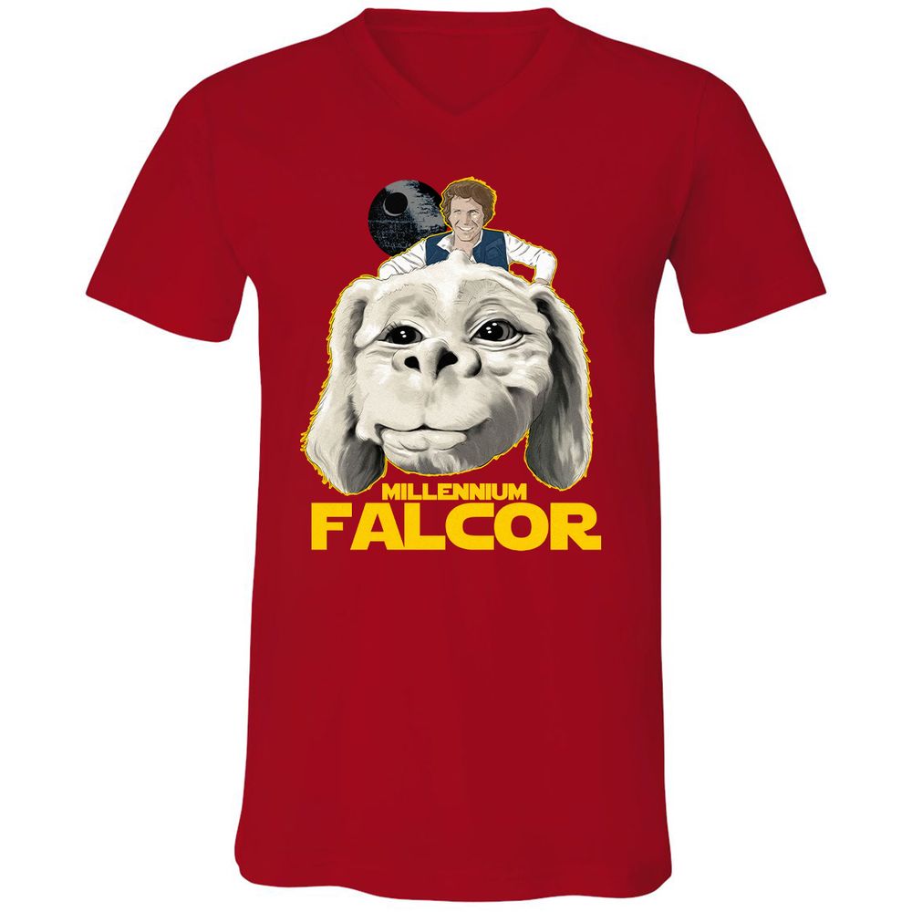 Unisex V-Neck T-Shirt - JA3L4G44 - Red - 3