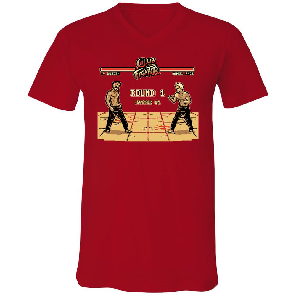 Unisex V-Neck T-Shirt - YW5DZ948 - Red - 3