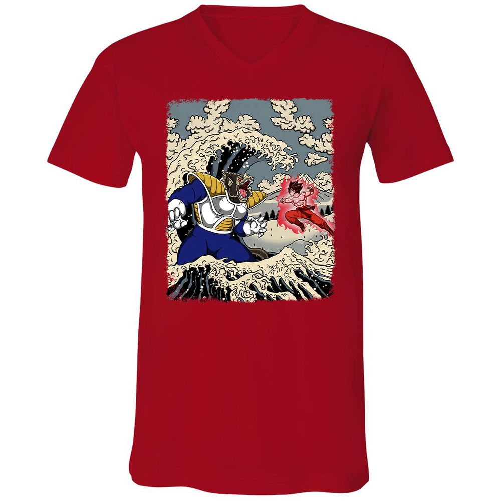 Unisex V-Neck T-Shirt - 9PRUS685 - Red - 3
