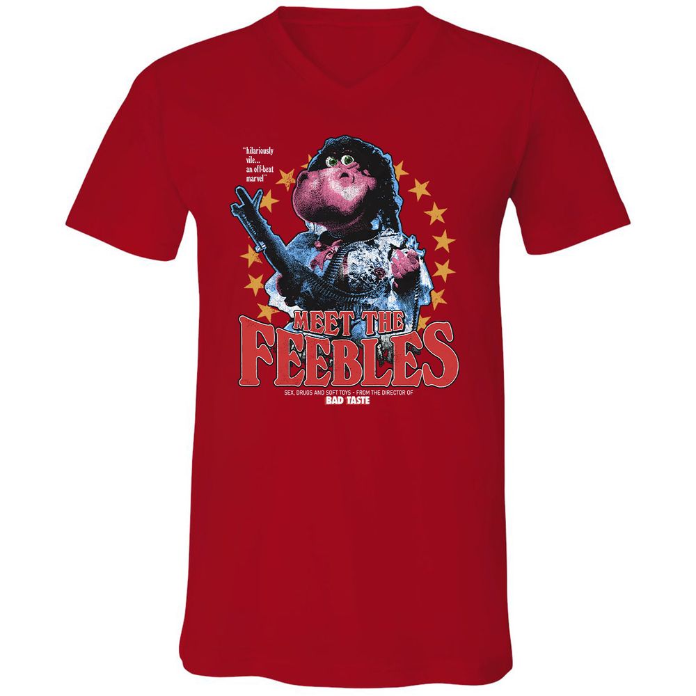 Unisex V-Neck T-Shirt - FVD1AQVM - Red - 3