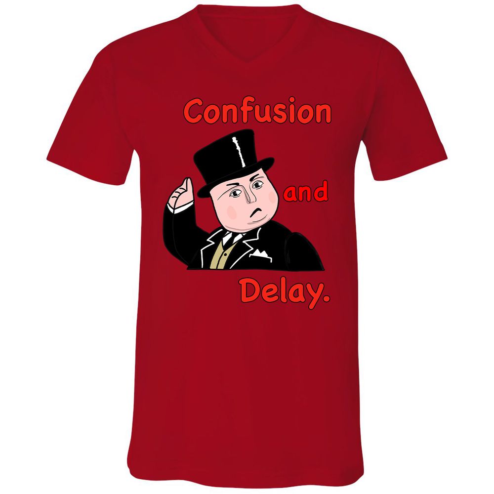Unisex V-Neck T-Shirt - T8TULKK4 - Red - 3