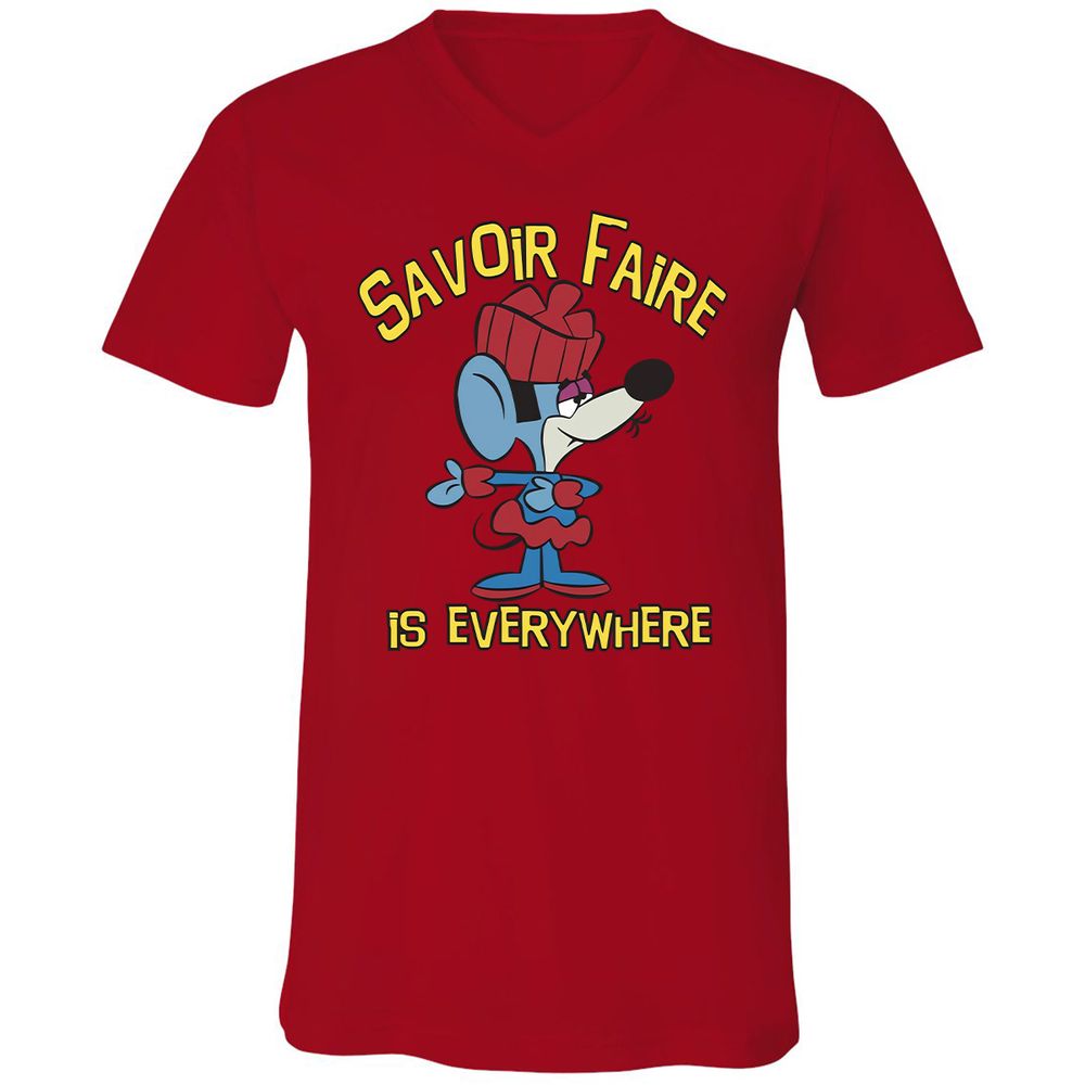 Unisex V-Neck T-Shirt - E95PJMNG - Red - 3