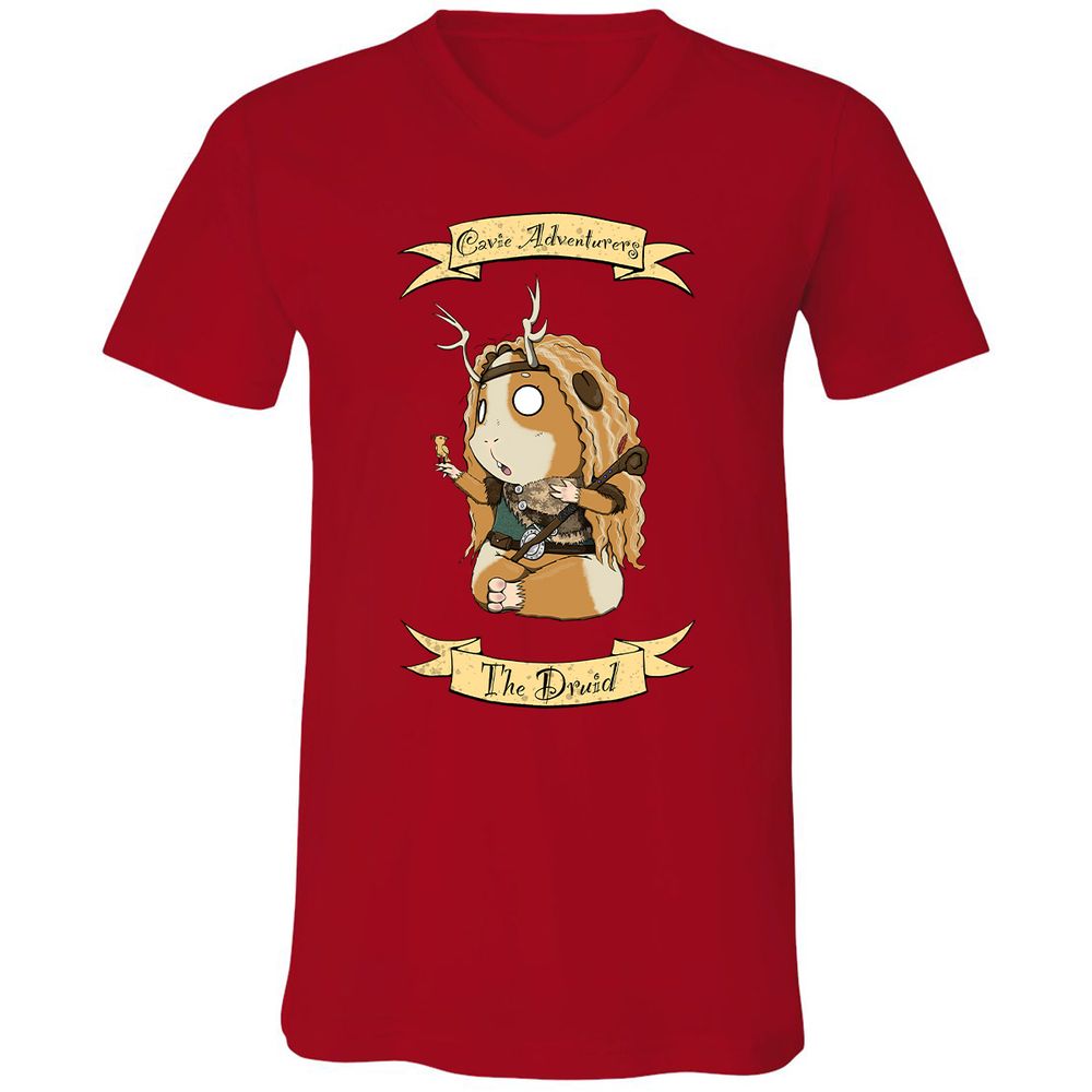 Unisex V-Neck T-Shirt - AG9UHTPF - Red - 3