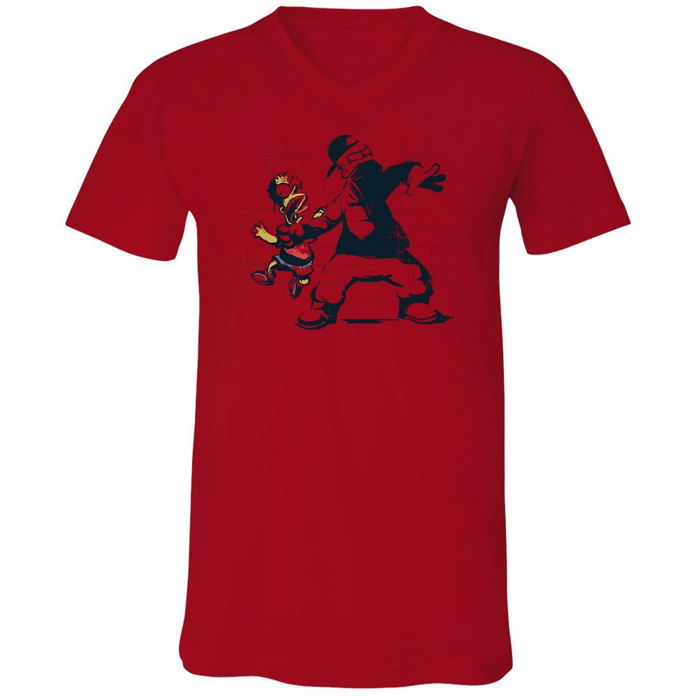 Unisex V-Neck T-Shirt - 9ZJKJMJJ - Red - 3