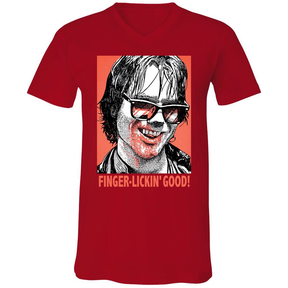Unisex V-Neck T-Shirt - UAX1N4AU - Red - 3