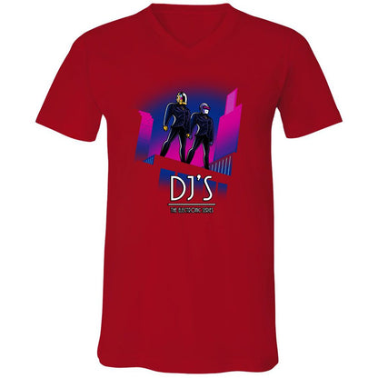 Unisex V-Neck T-Shirt - 4XWQ2HG3 - Red - 3