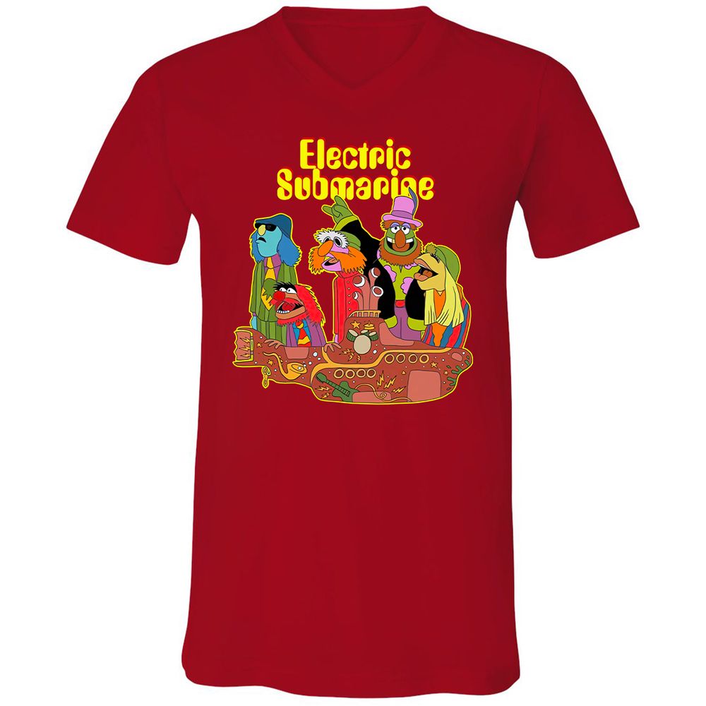 Unisex V-Neck T-Shirt - RTP6SHGE - Red - 3