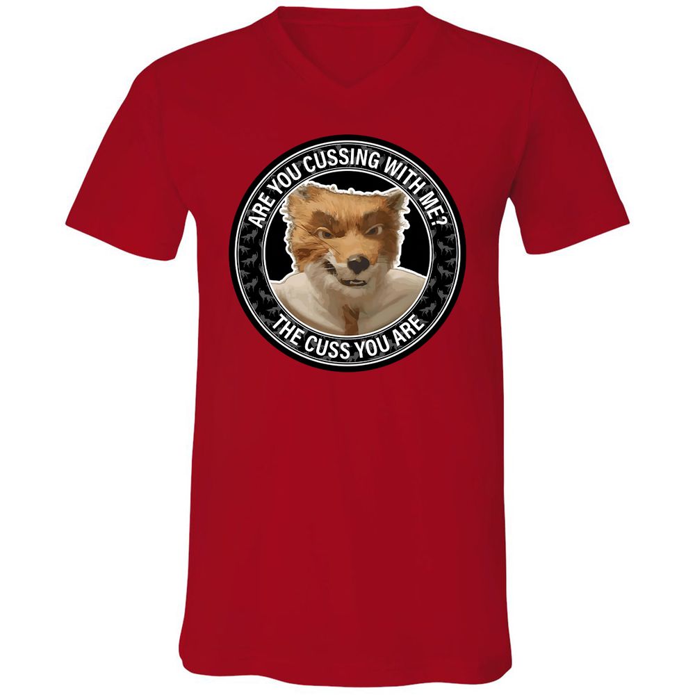 Unisex V-Neck T-Shirt - VPGRCLJQ - Red - 3