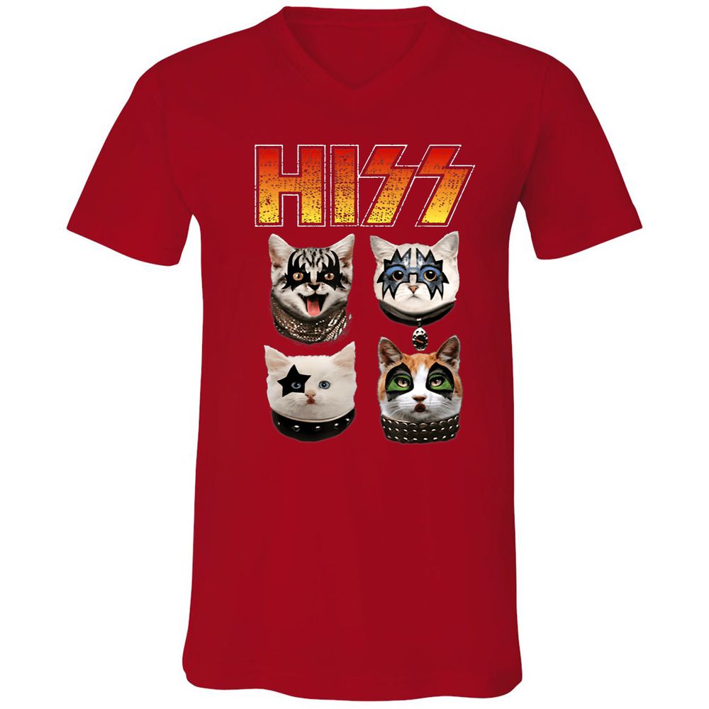 Unisex V-Neck T-Shirt - R5ND1WGL - Red - 3