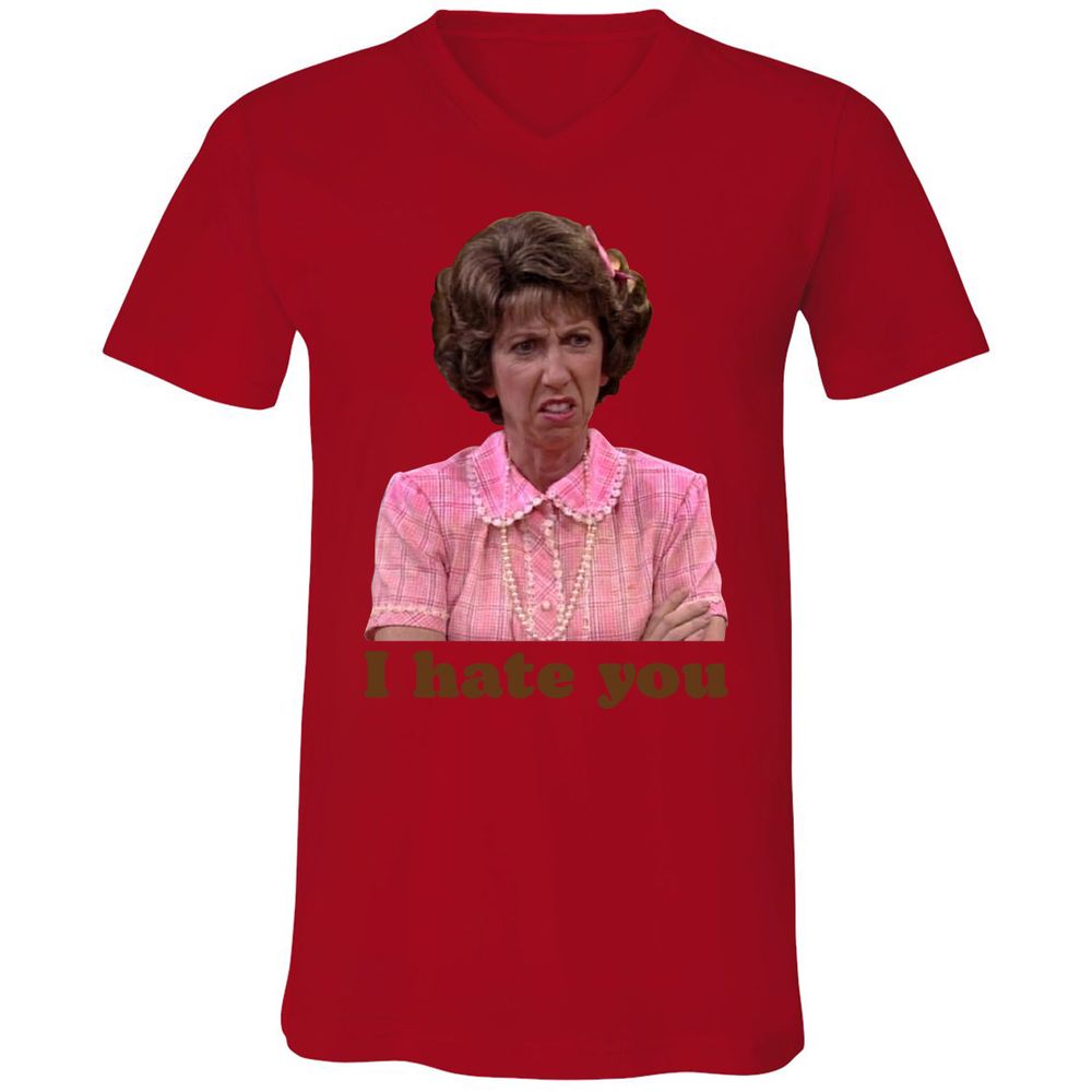 Unisex V-Neck T-Shirt - SQNJ7LQT - Red - 3