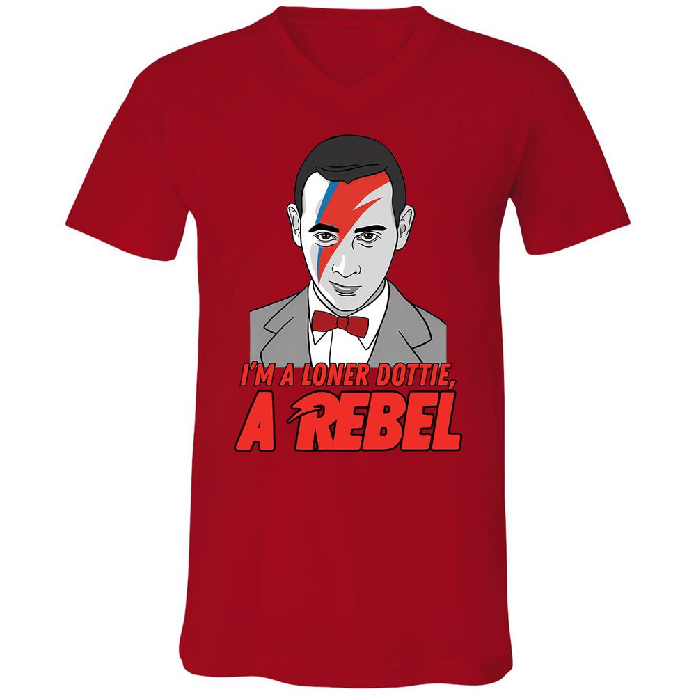 Unisex V-Neck T-Shirt - GLNBK6ES - Red - 3