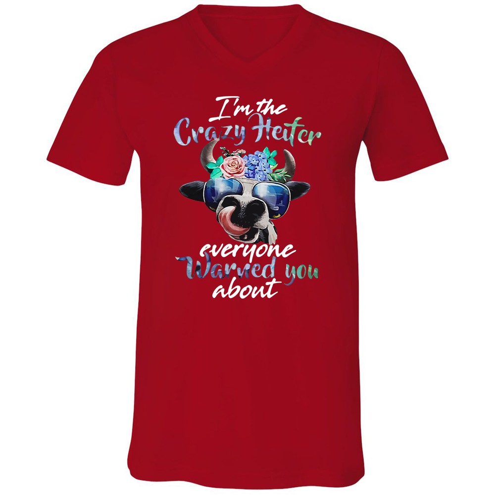 Unisex V-Neck T-Shirt - PVCWQ5AP - Red - 3