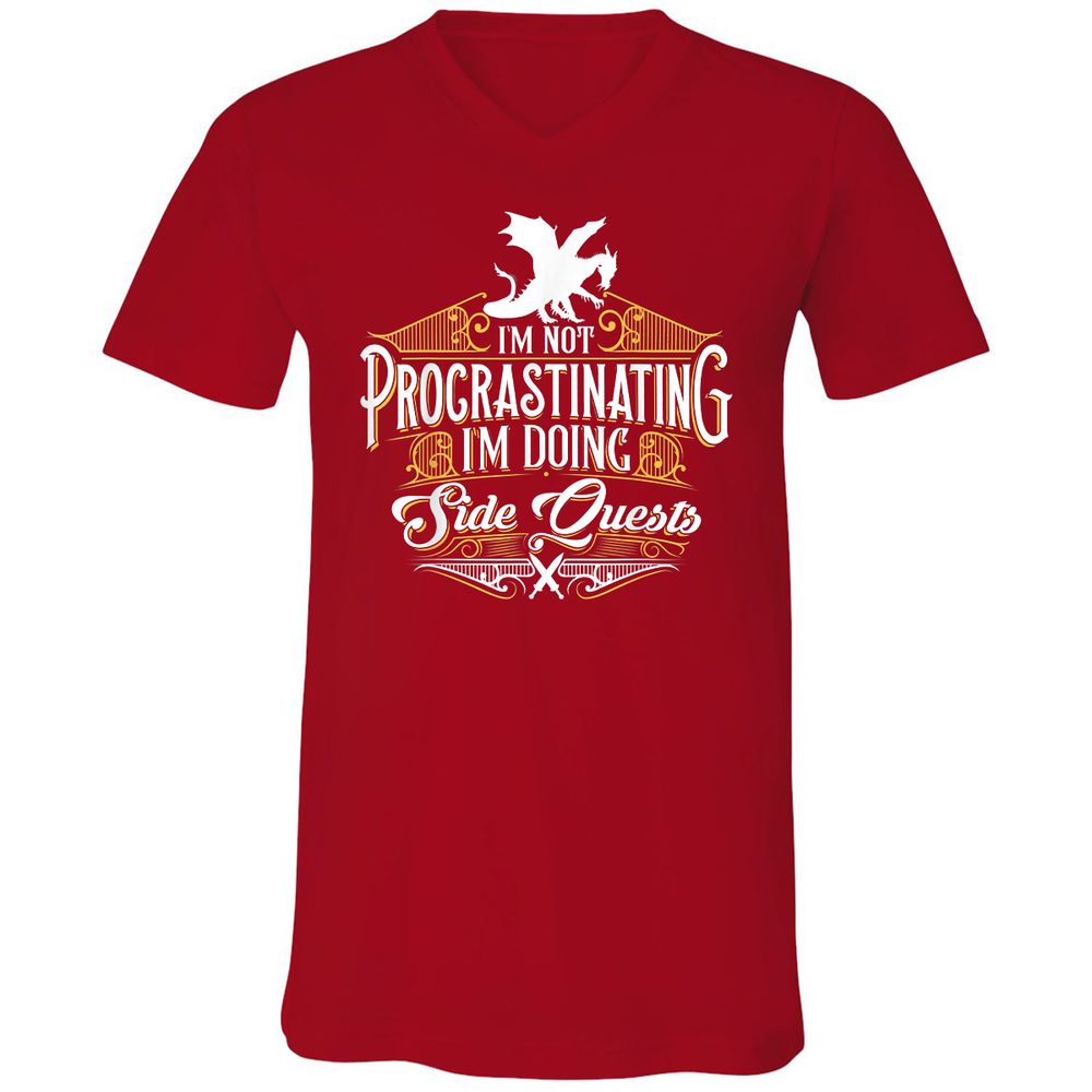 Unisex V-Neck T-Shirt - BCPMN3M7 - Red - 3