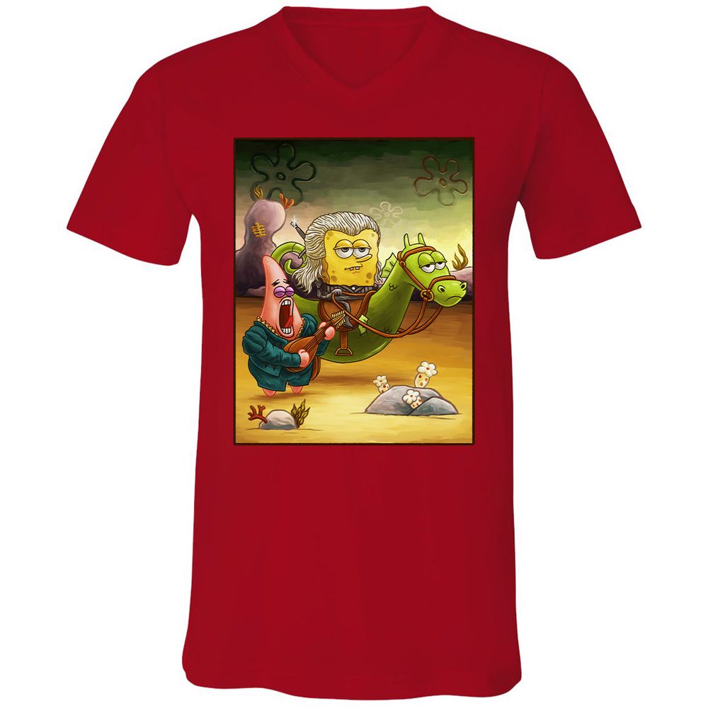 Unisex V-Neck T-Shirt - URPCPEWC - Red - 3