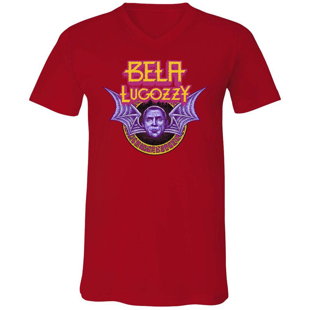 Unisex V-Neck T-Shirt - R8VCZBHF - Red - 3