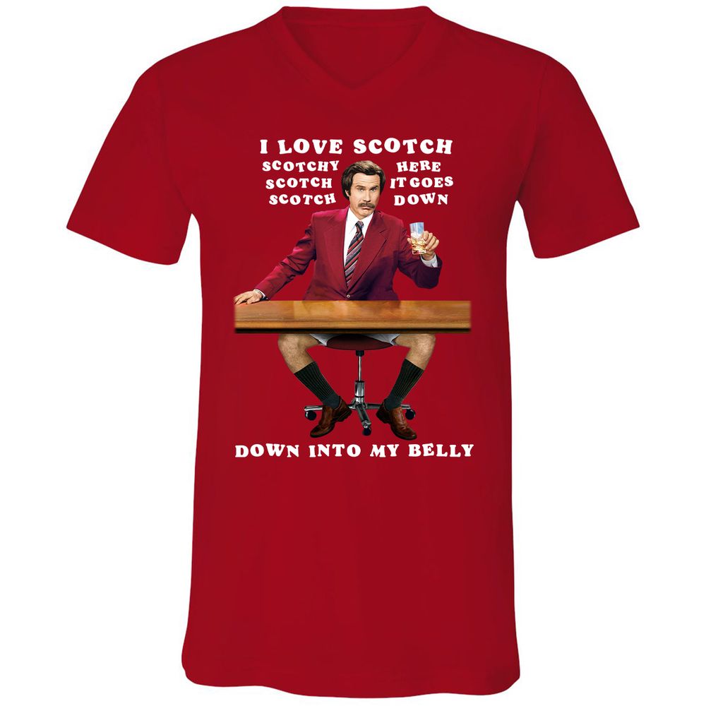 Unisex V-Neck T-Shirt - NYP7YN2Y - Red - 3