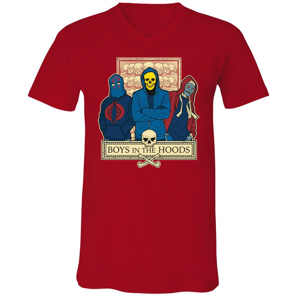 Unisex V-Neck T-Shirt - US8VPAP7 - Red - 3