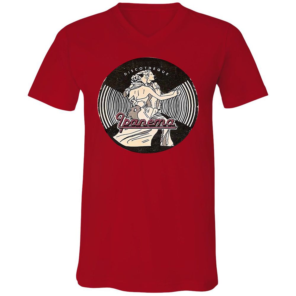 Unisex V-Neck T-Shirt - 8JHXYJDR - Red - 3