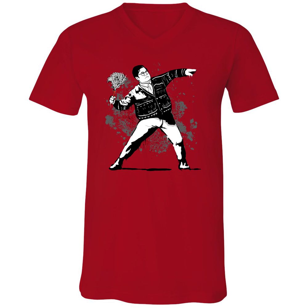 Unisex V-Neck T-Shirt - 9NYCDJLC - Red - 3