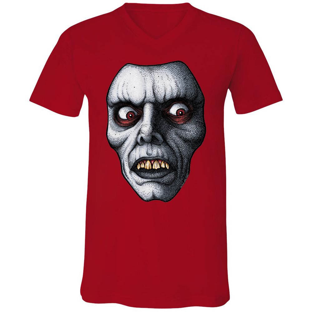 Unisex V-Neck T-Shirt - NY6AKWYW - Red - 3
