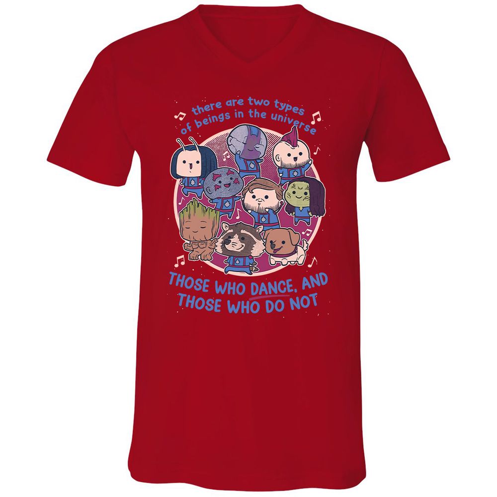 Unisex V-Neck T-Shirt - AXH7DPYF - Red - 3