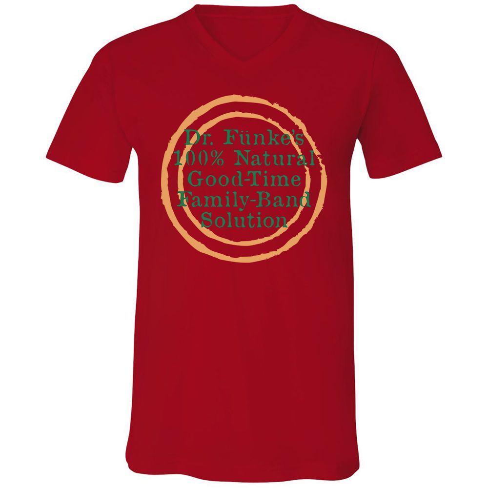 Unisex V-Neck T-Shirt - Y8ZJLUCW - Red - 3