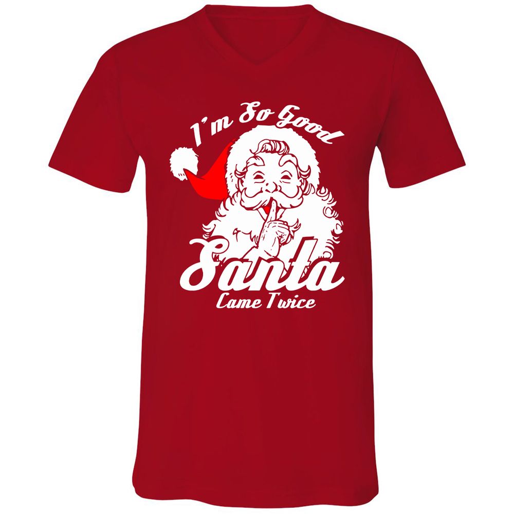 Unisex V-Neck T-Shirt - FV1PBM8E - Red - 3
