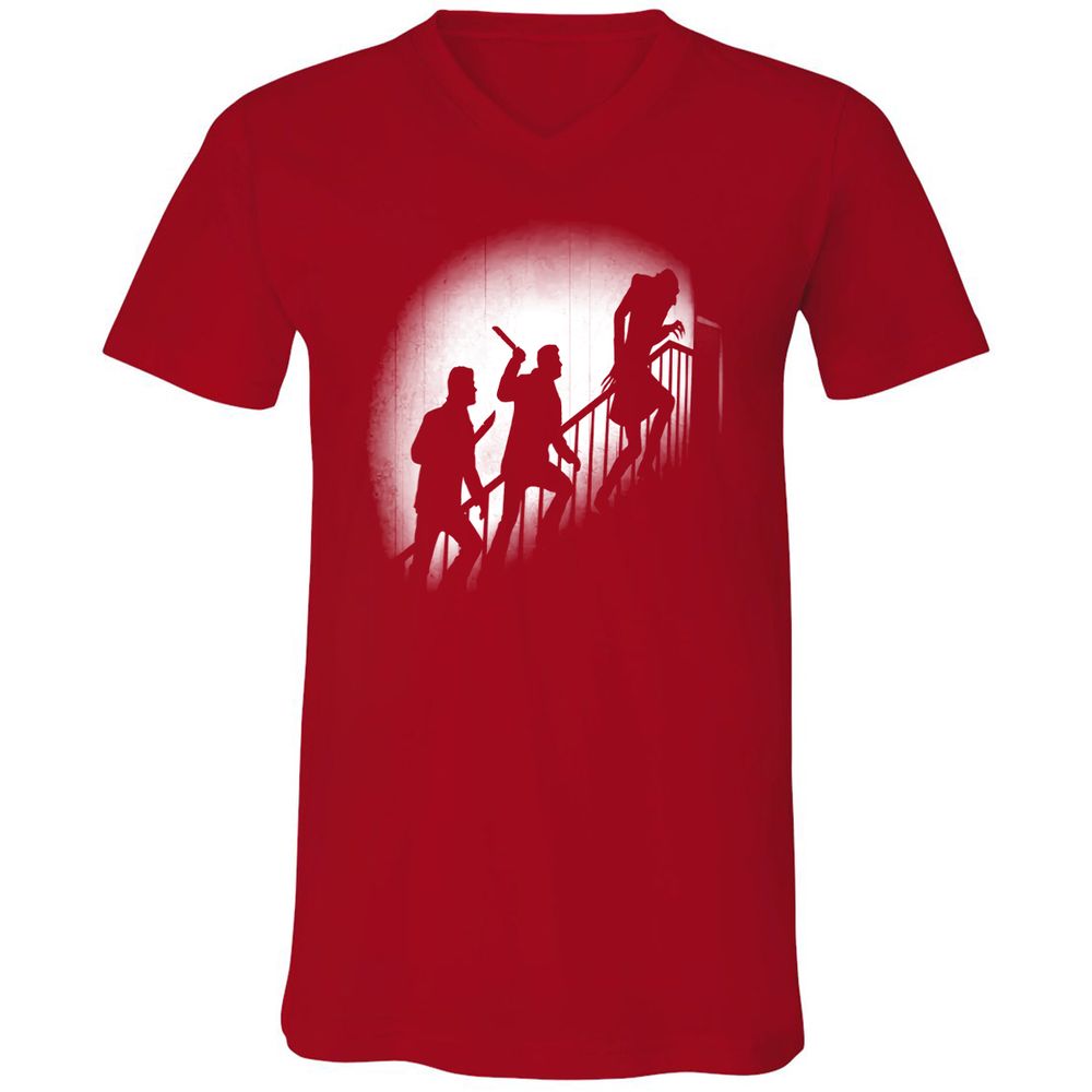 Unisex V-Neck T-Shirt - 985RYNUX - Red - 3
