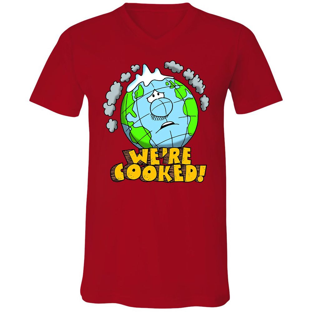 Unisex V-Neck T-Shirt - 5FMRF3AS - Red - 3