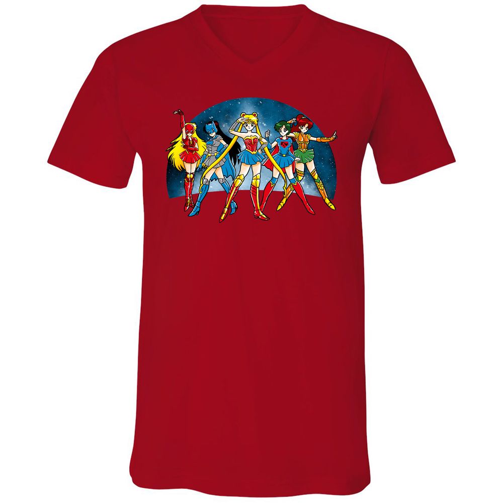 Unisex V-Neck T-Shirt - GTLCLLY7 - Red - 3