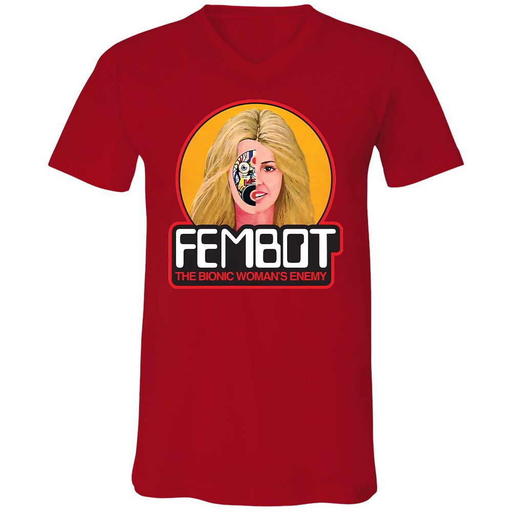 Unisex V-Neck T-Shirt - 1MANXV1W - Red - 3