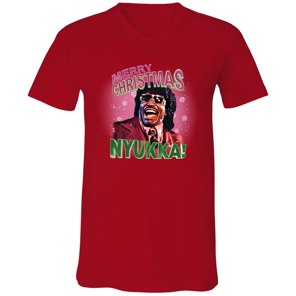 Unisex V-Neck T-Shirt - 5Z99X658 - Red - 3