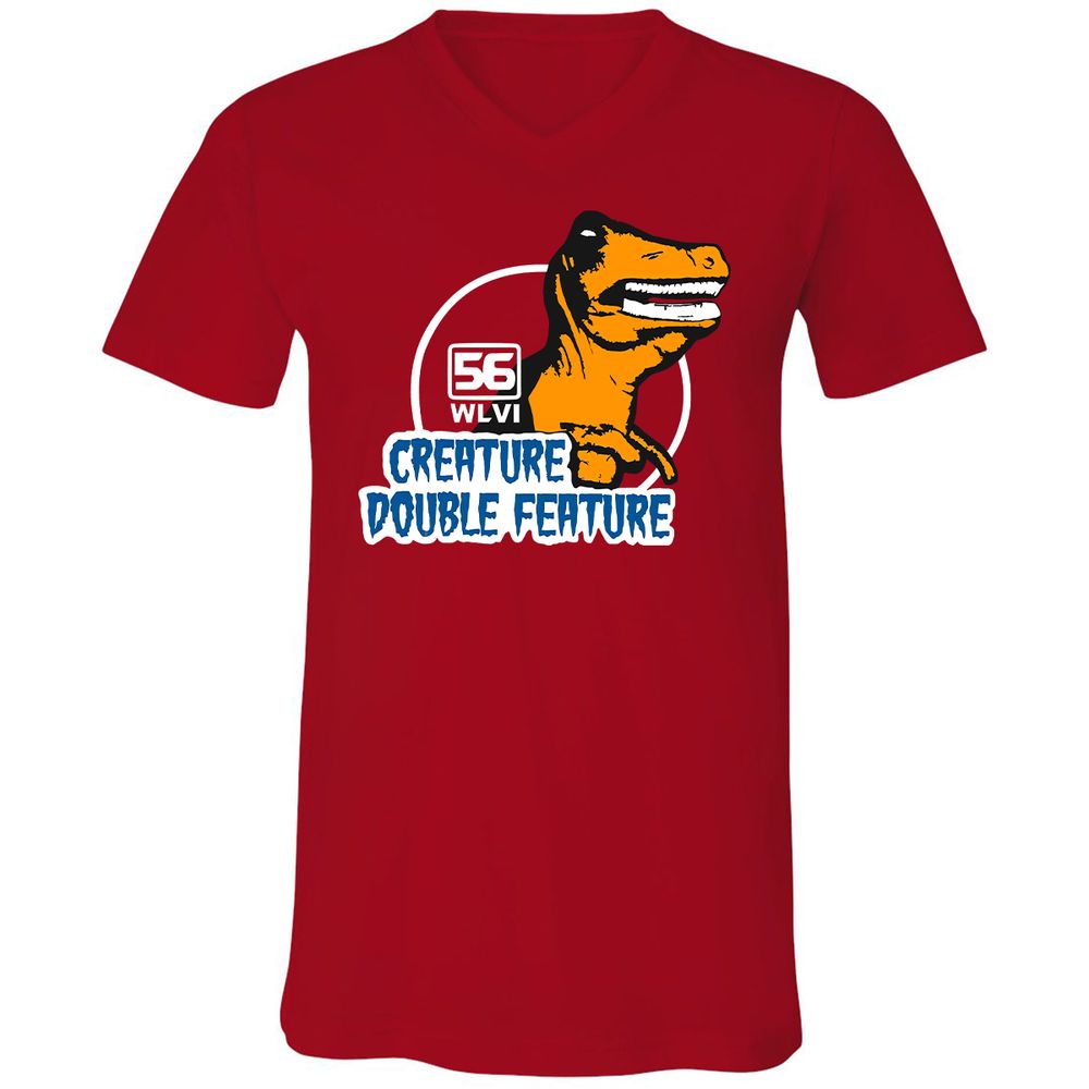 Unisex V-Neck T-Shirt - HKBUA54S - Red - 3