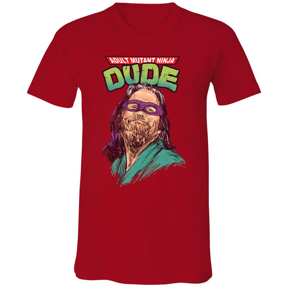 Unisex V-Neck T-Shirt - 48NJGR5U - Red - 3