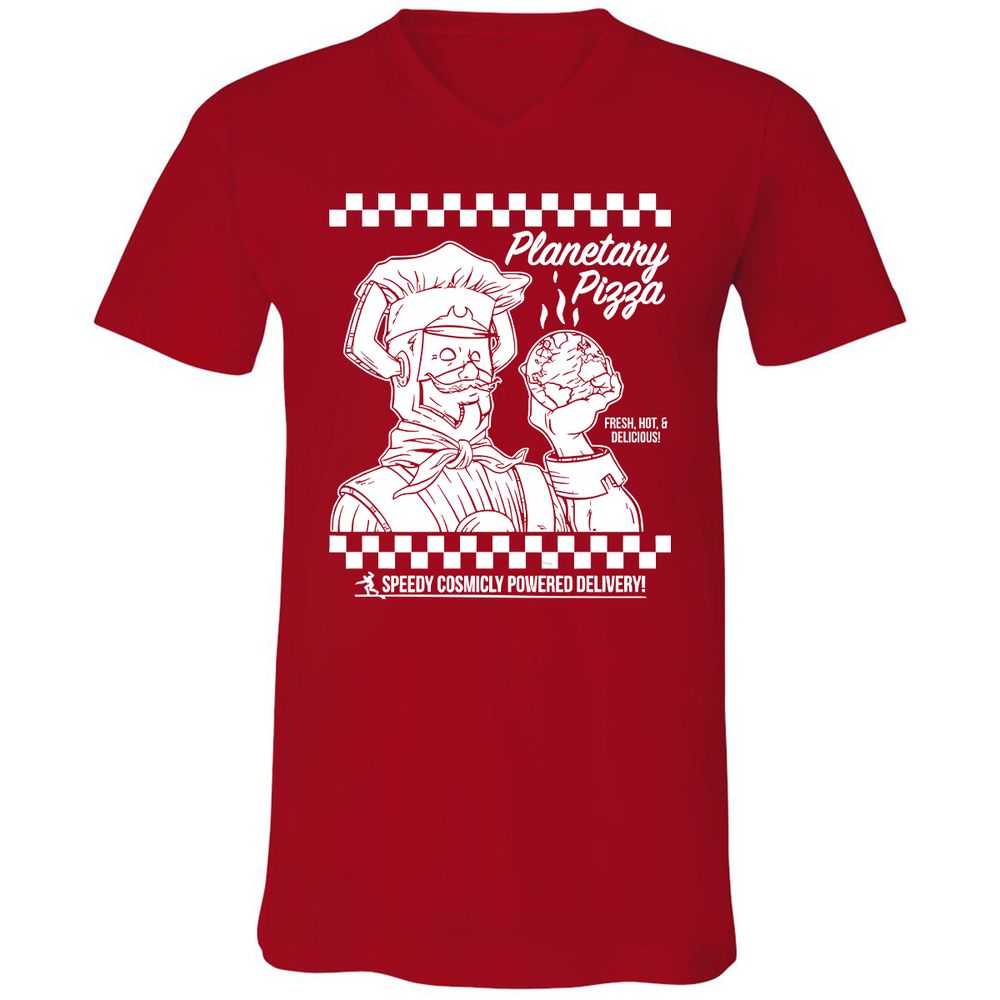 Unisex V-Neck T-Shirt - N58H1TEV - Red - 3