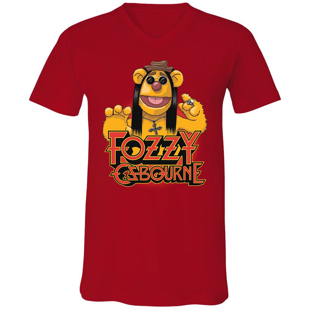 Unisex V-Neck T-Shirt - NV2FPBQC - Red - 3