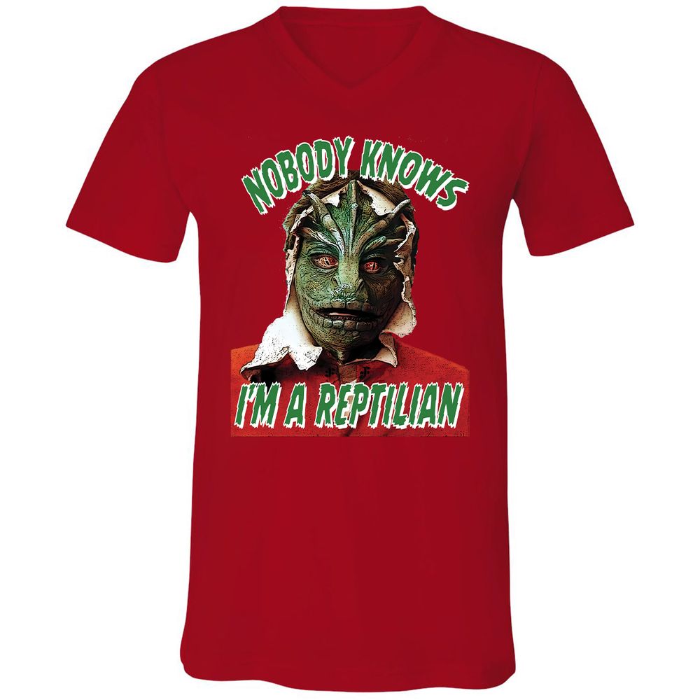Unisex V-Neck T-Shirt - 3BEGK8AX - Red - 3