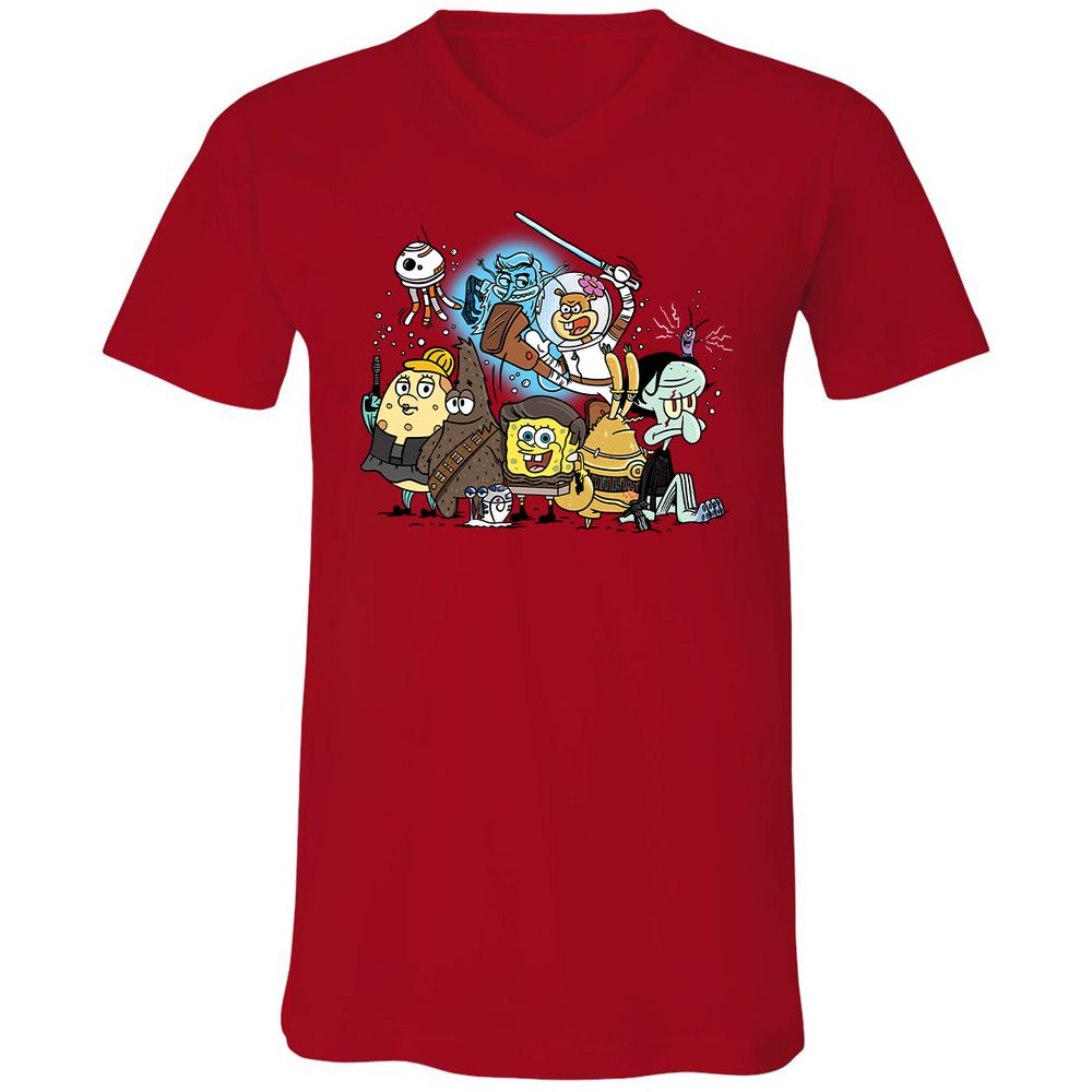 Unisex V-Neck T-Shirt - BLSM8SWB - Red - 3