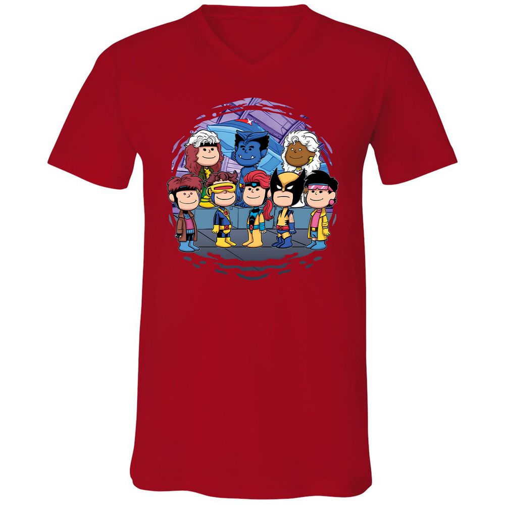 Unisex V-Neck T-Shirt - 9X6N2LSH - Red - 3