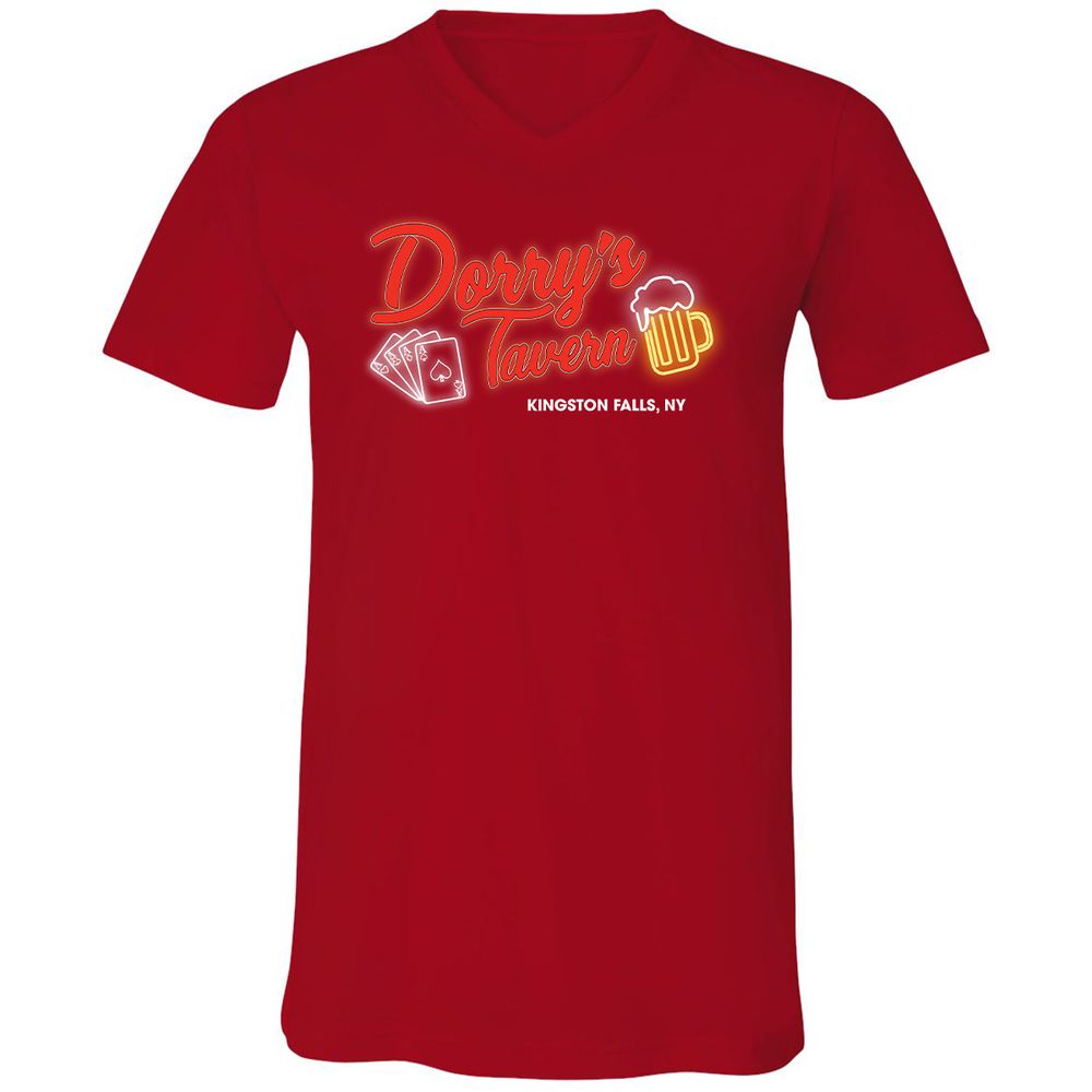Unisex V-Neck T-Shirt - PC9P1QZC - Red - 3
