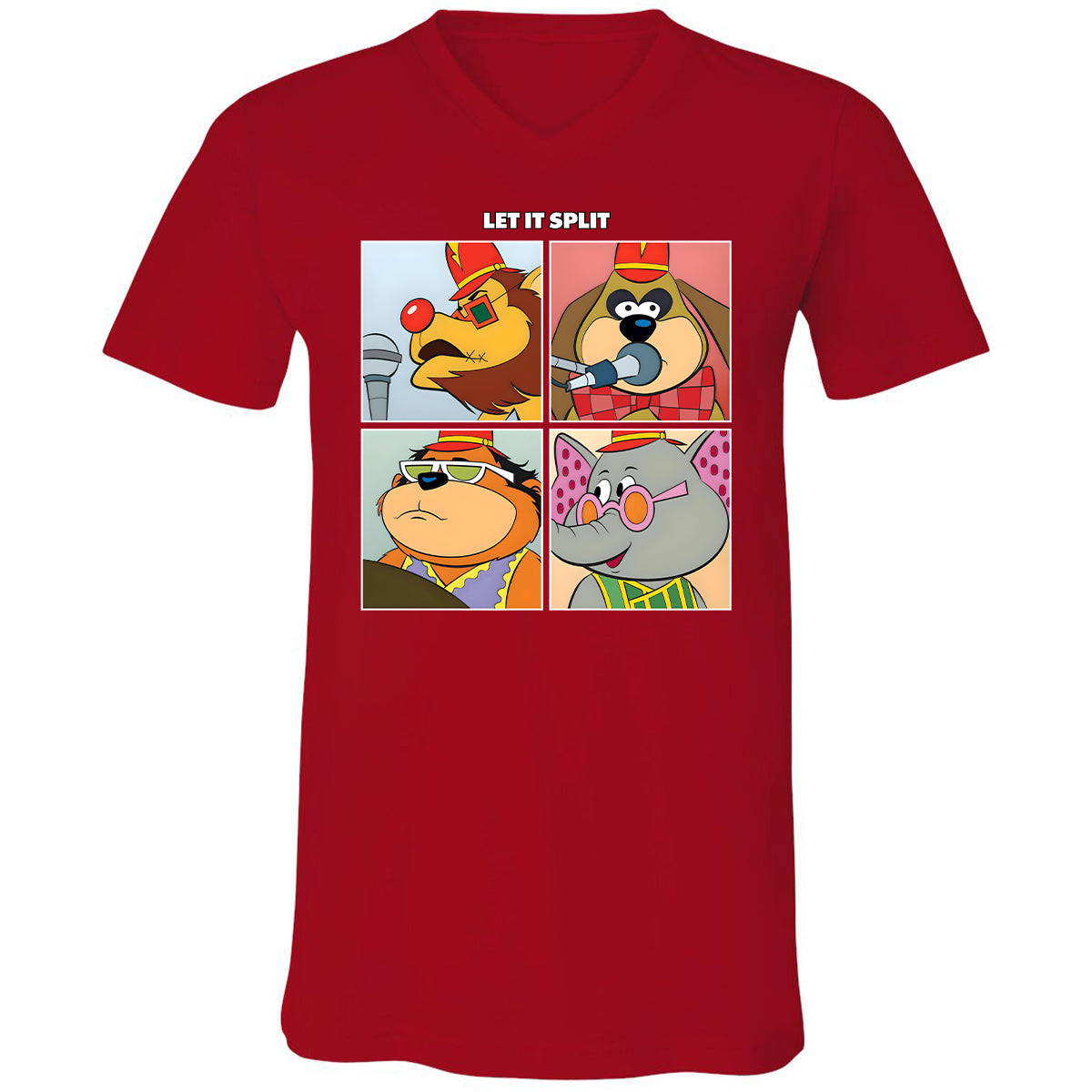 Unisex V-Neck T-Shirt - ZE2E4P57 - Red - 3