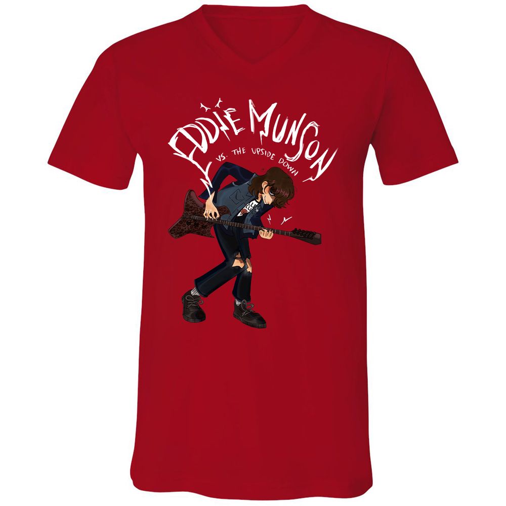 Unisex V-Neck T-Shirt - MAWNN1PX - Red - 3