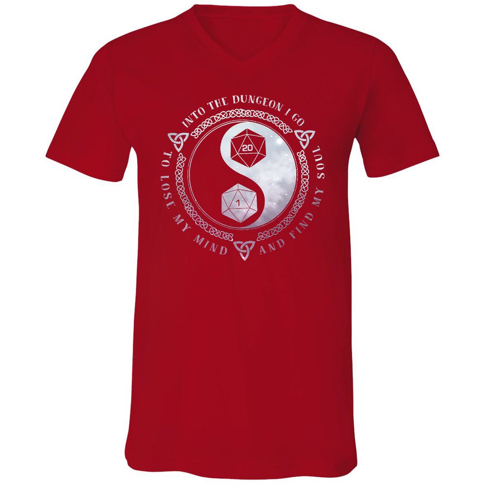 Unisex V-Neck T-Shirt - 8WQV94LW - Red - 3