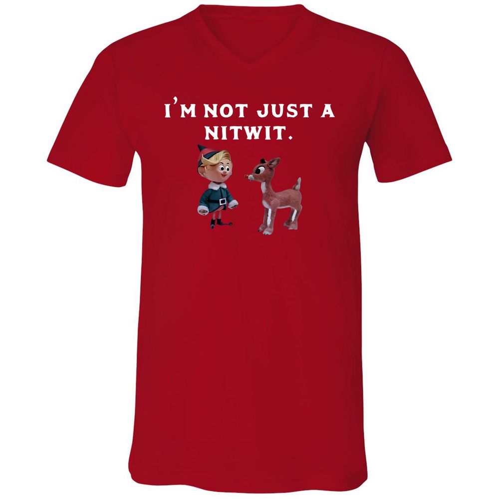 Unisex V-Neck T-Shirt - DPNMDE54 - Red - 3