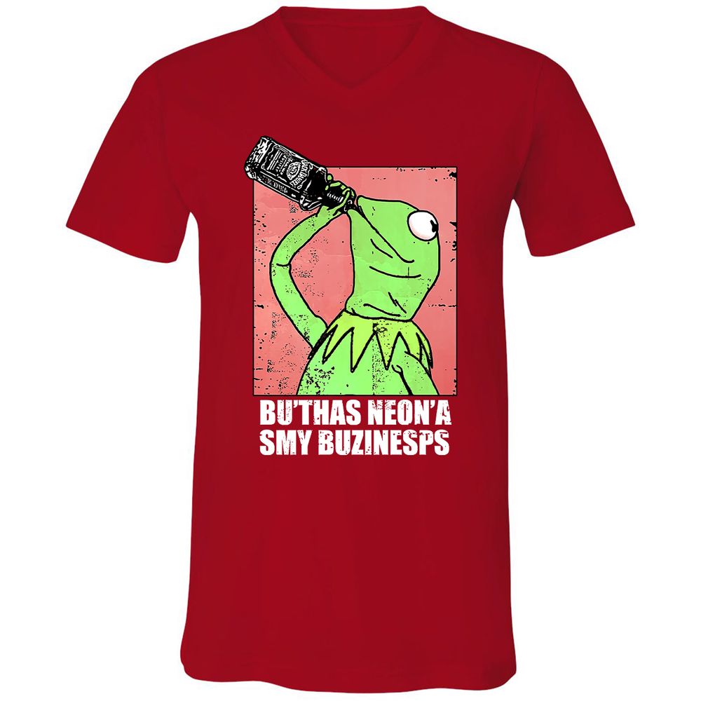 Unisex V-Neck T-Shirt - FFHZYJ9J - Red - 3
