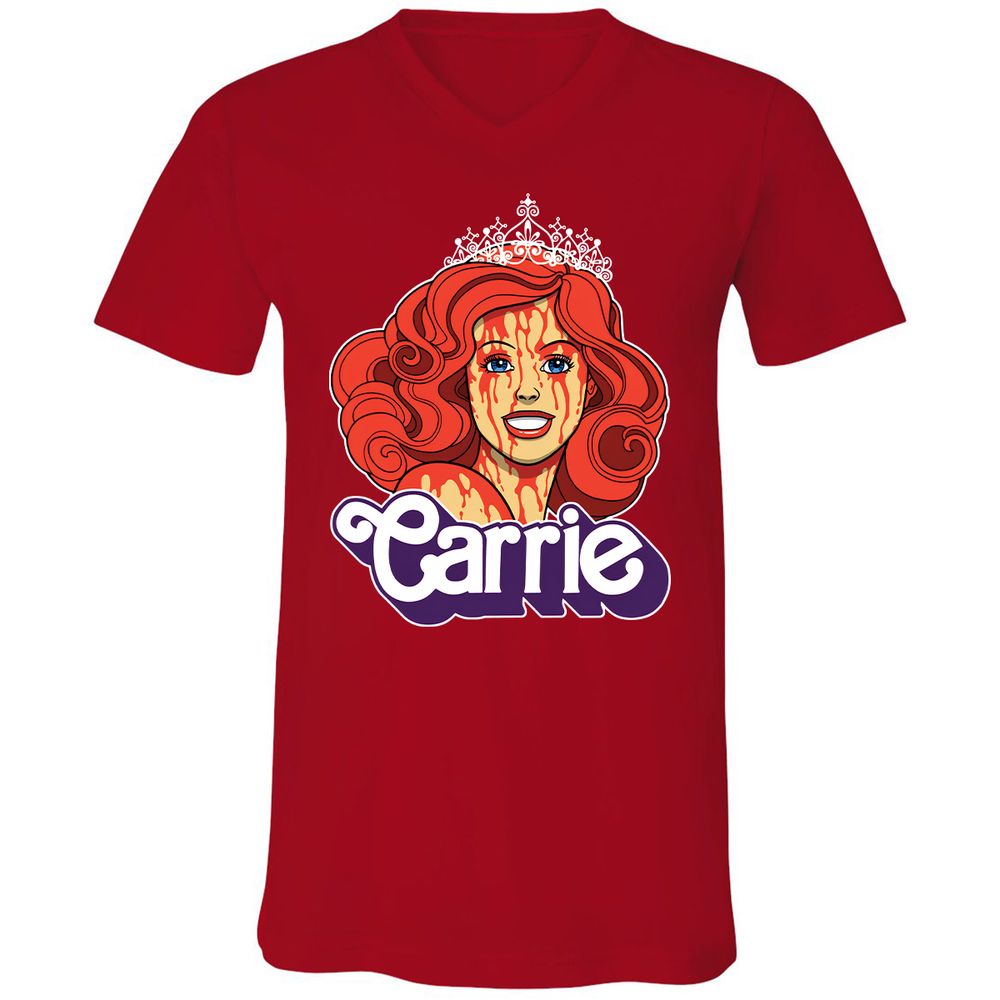 Unisex V-Neck T-Shirt - L96CBNHK - Red - 3